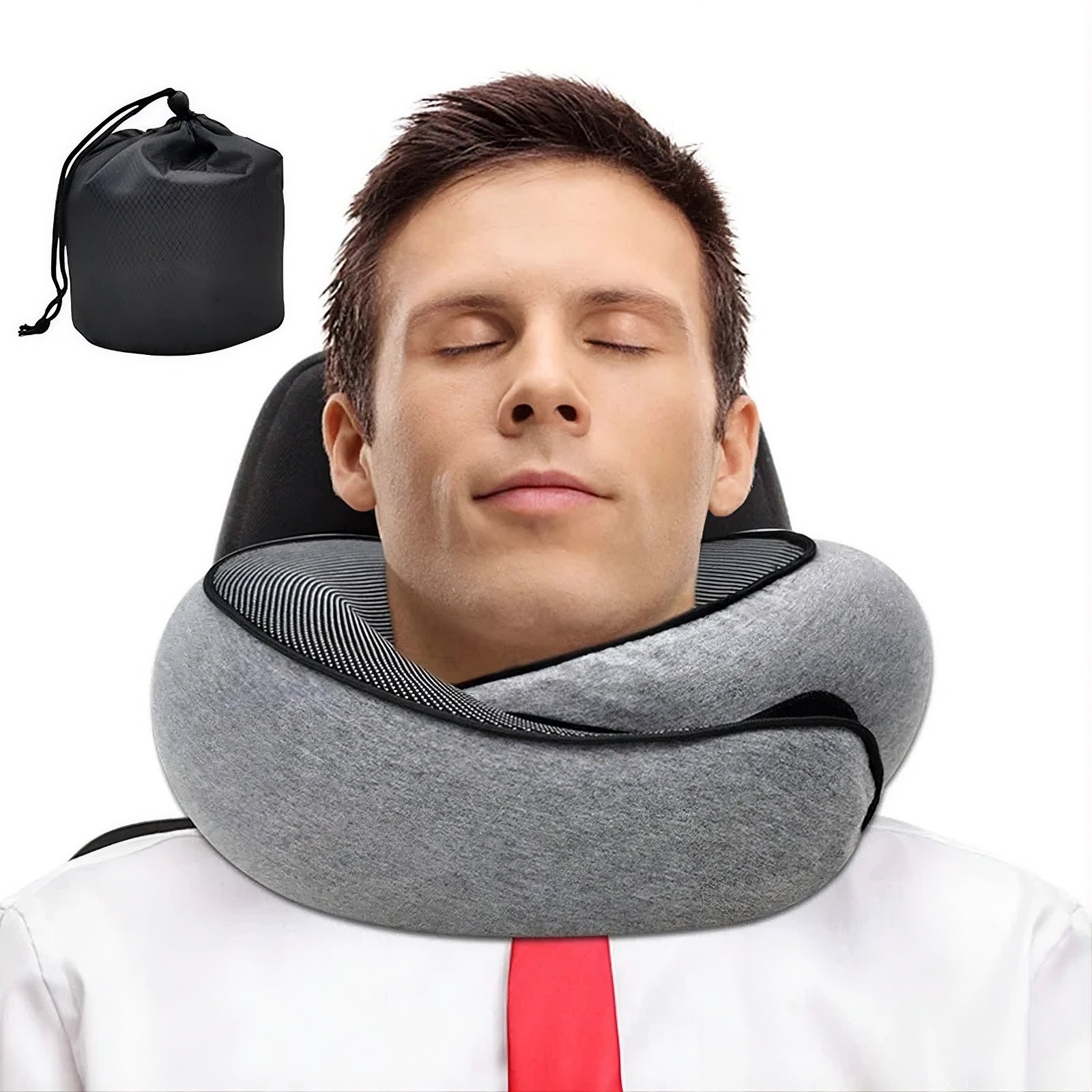 Memory Foam Neck Pillow – Ergonomic Travel & Desk Support for Neck Pain