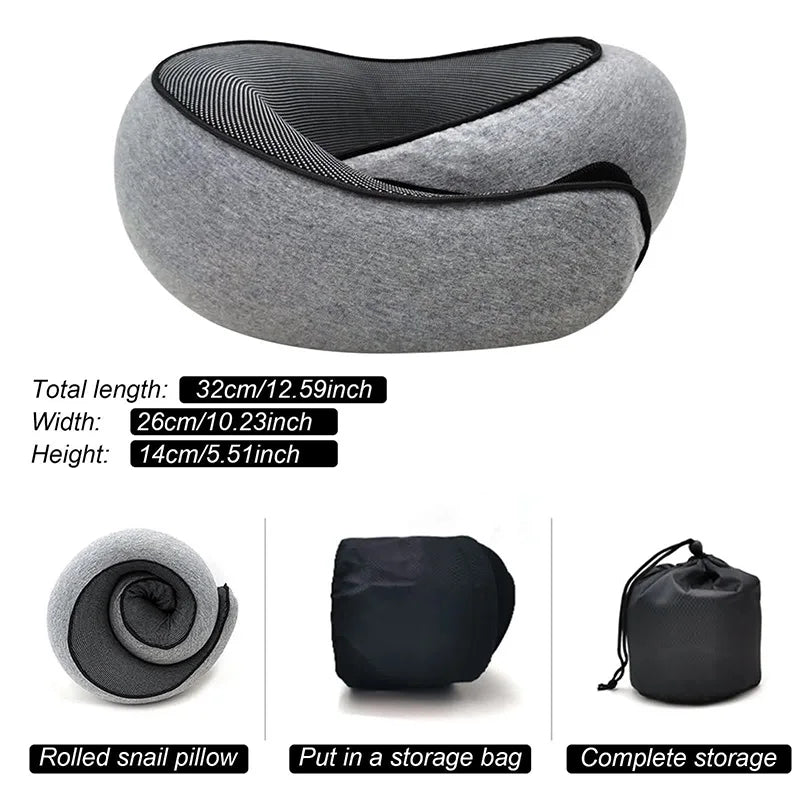 Memory Foam Neck Pillow – Ergonomic Travel & Desk Support for Neck Pain