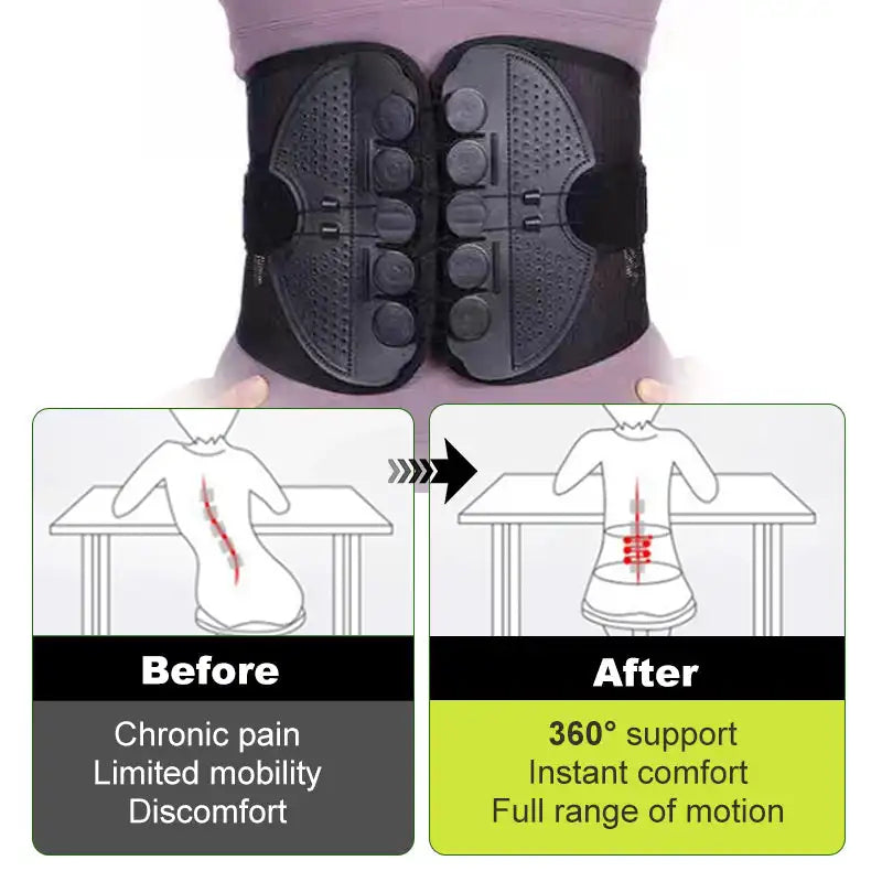 Adjustable Lumbar Support Belt – Lower Back Relief for Long Work Days