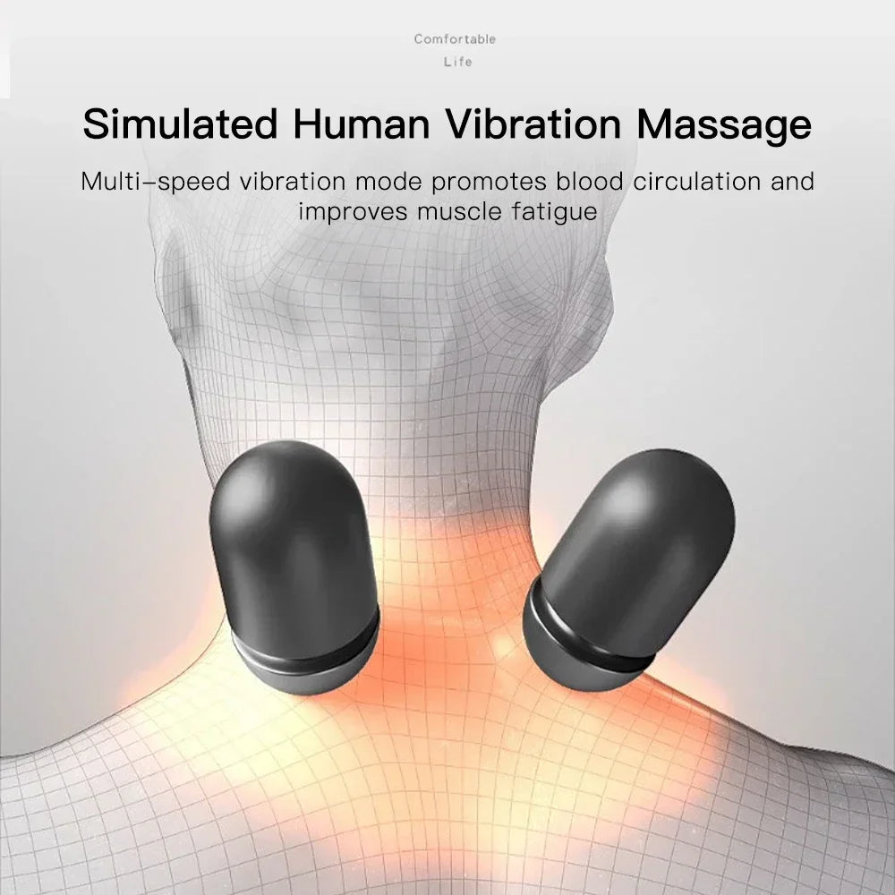 Electric Neck Massage Pillow – Deep Heat & Vibration Relief for Neck Pain